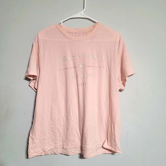 Aeropostale Light Pink Short Sleeve Tee XL - Picture 1 of 4